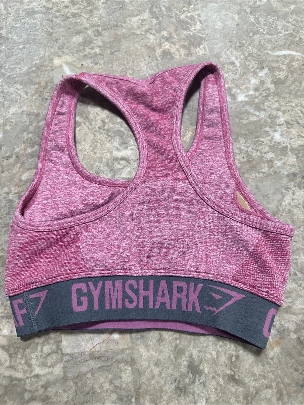 Gymshark Heathered Rose Racerback Seamless Sports Bra